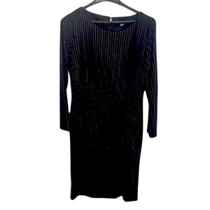 Tommy Hilfiger Elegant Black Striped Dress